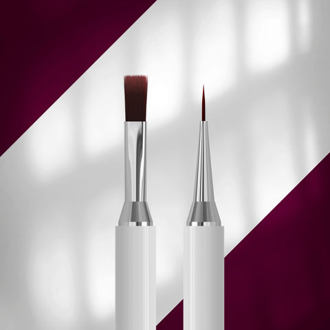 Pensulă Dublă Gel 10 mm / Liner 10 mm - EXCLUSIVE NBX-08/03 - Staleks