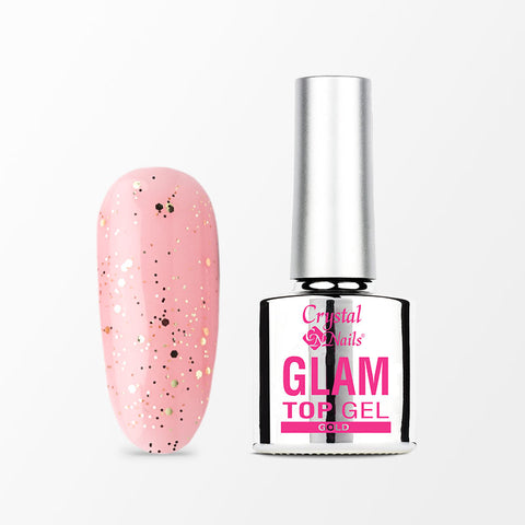 Glam Top Gel Gold - 4ml - Crystal Nails
