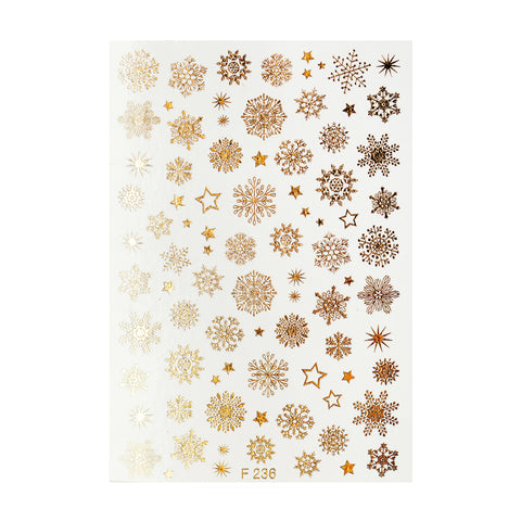 Nail Sticker Golden Flakes F236 - BrillBird