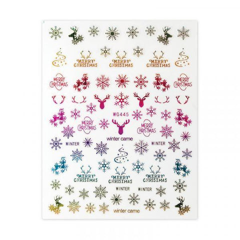 Nail sticker WG-445 Rainbow - Christmas - BrillBird