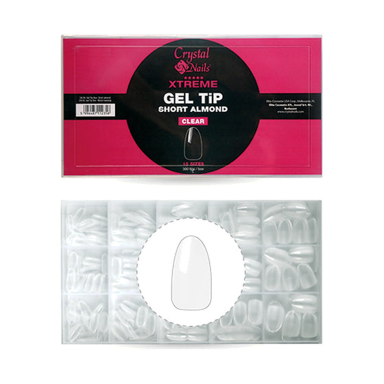 Xtreme Gel Tip Box migdale scurtă, cutie cu tipsuri transparente – Crystal Nails