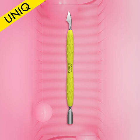 Pusher Gummy Galben Rotunjit + Curățător - UNIQ 10 Type 3 PQ-10/3y - Staleks