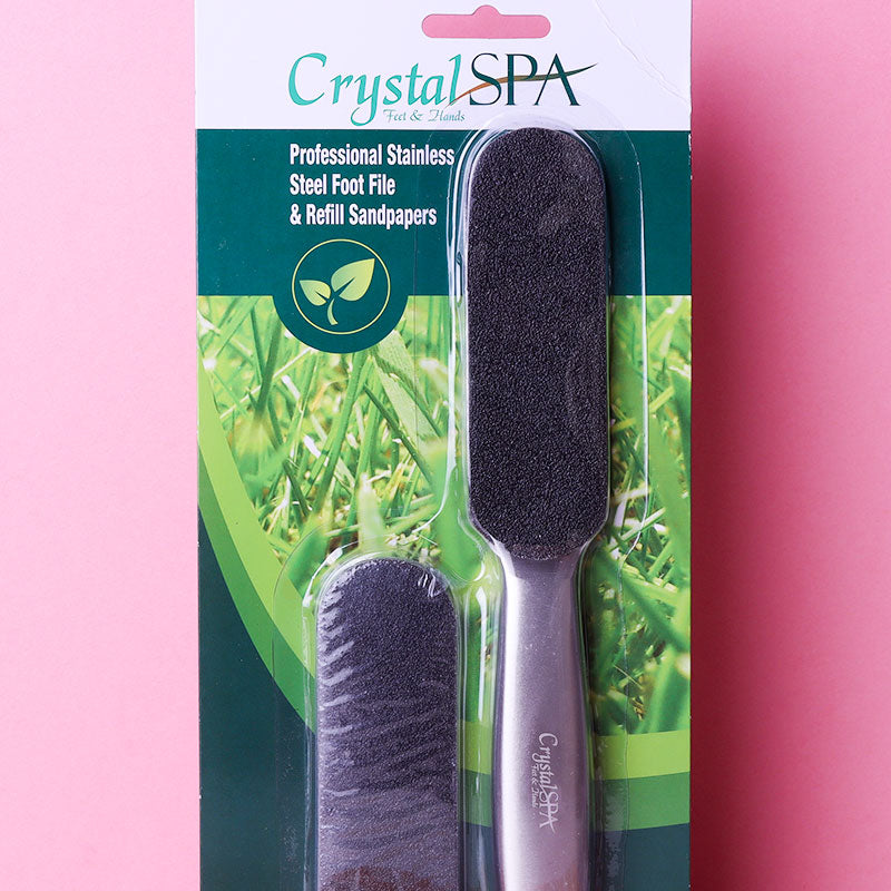 Crystal Spa – Set Pila De Călcâie Din Oțel Inoxidabil +10 Rezerve image 0