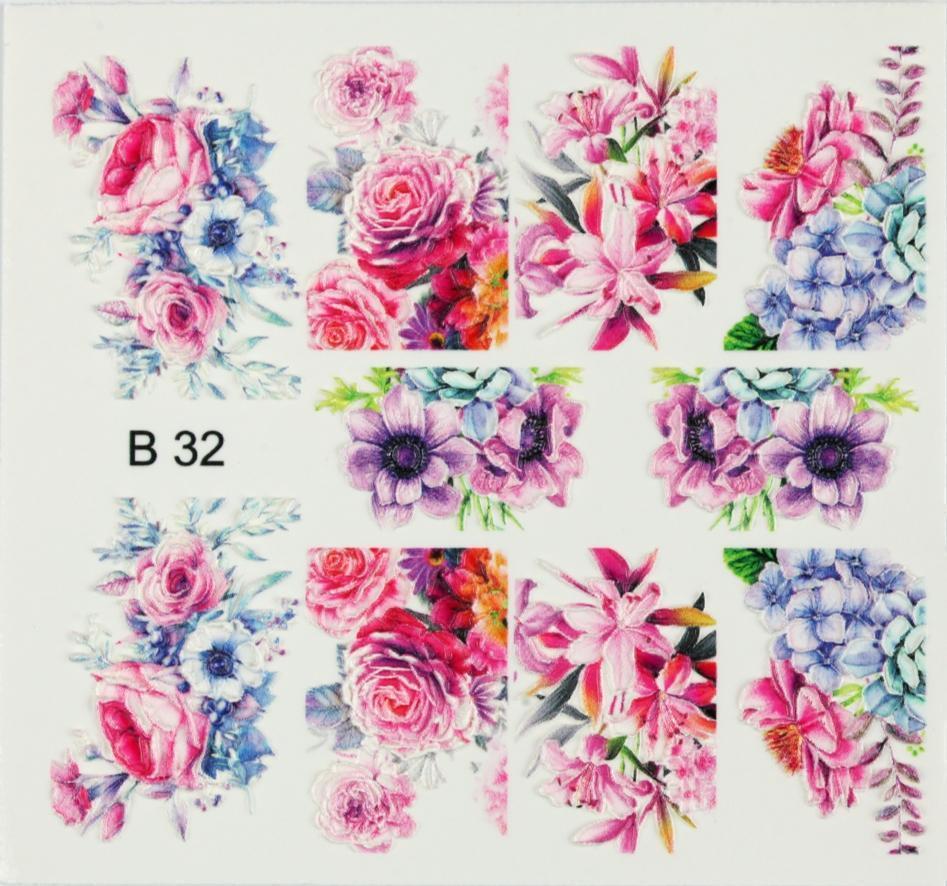 Nail sticker B32 – 3D image 0