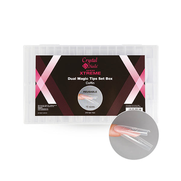 Xtreme Dual Magic Tip Box - Coffin - 240 buc - Crystal Nails