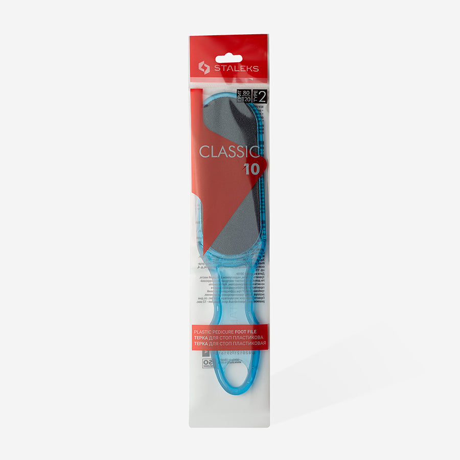 Pilă pentru pedichiură, plastic (albastră) STALEKS Classic 10/2 AC-10/2 | 80/120 A3-10 (T-01) image 1