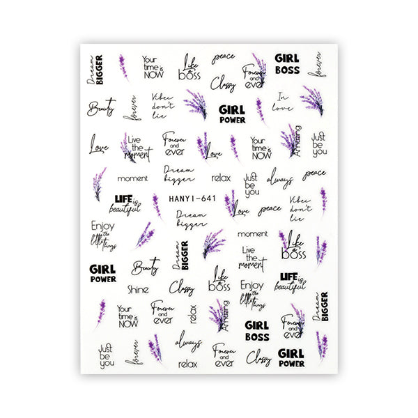 Abtibild Unghii (Hanyi-641) - Lavender image 0