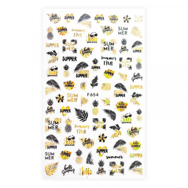 Nail Sticker F654 Black image 0