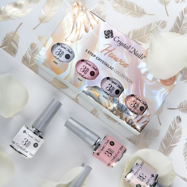 Kit 3Step CrystaLac Heaven Shimmer & Glitter 2026 (4x4ml) - BrillBird