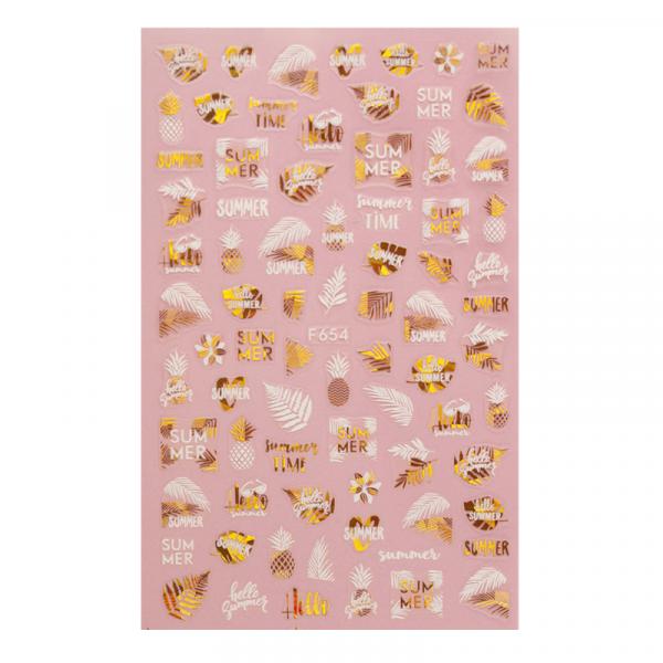 Nail Sticker F654 White image 0