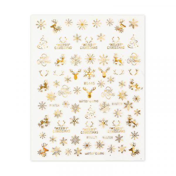 Nail sticker WG-445 Russian Gold - Christmas image 0