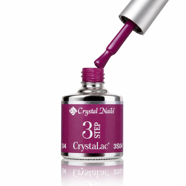 3Step Crystalac 3S04 8ml - Crystal Nails - flacon și aplicator