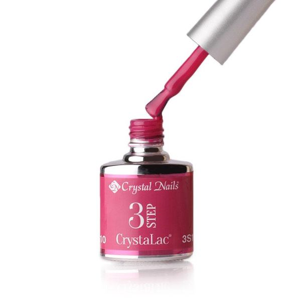 3Step Crystalac 3S10 8ml - Crystal Nails - flacon și aplicator
