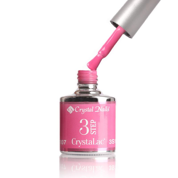 3Step Crystalac 3S107 8ml - Crystal Nails - flacon și aplicator