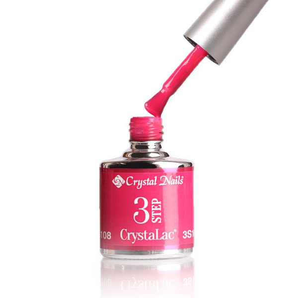 3Step Crystalac 3S108 8ml - Crystal Nails - flacon și aplicator