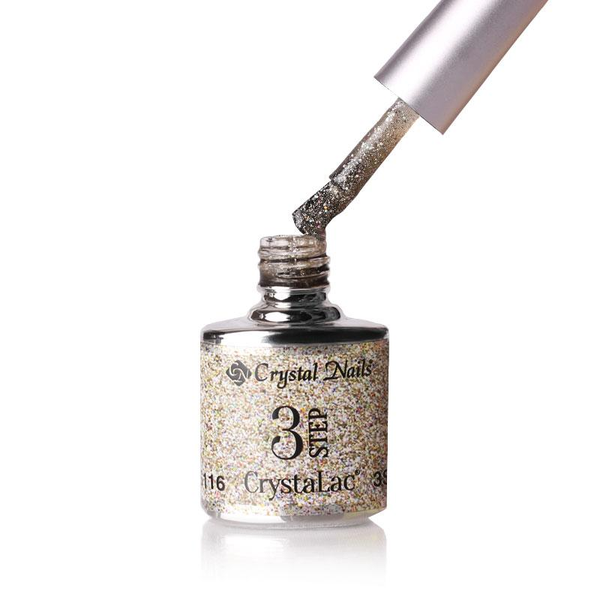 3Step Crystalac 3S116 8ml - Crystal Nails - flacon și aplicator