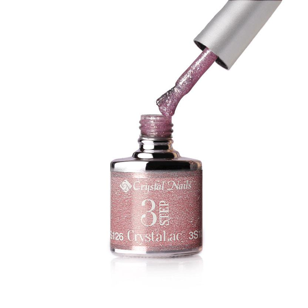3Step Crystalac 3S126 4ml - Crystal Nails - flacon și aplicator