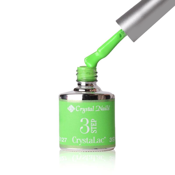 3Step Crystalac 3S127 8ml - Crystal Nails - flacon și aplicator