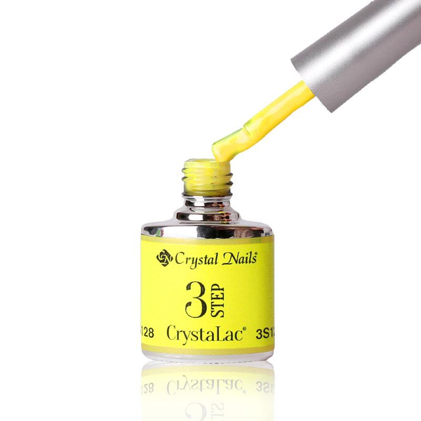 3Step Crystalac 3S128 8ml - Crystal Nails - flacon și aplicator