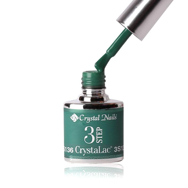 3Step Crystalac 3S136 4ml - Crystal Nails - flacon și aplicator