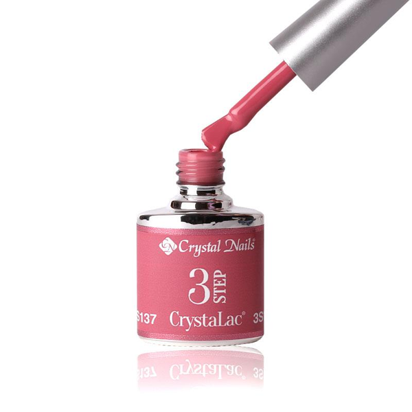 3Step Crystalac 3S137 8ml - Crystal Nails - flacon și aplicator