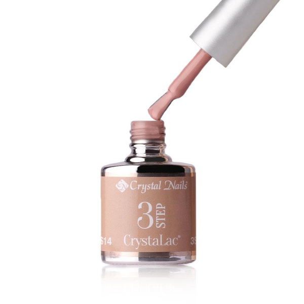 3Step Crystalac 3S14 8ml - Crystal Nails - flacon și aplicator