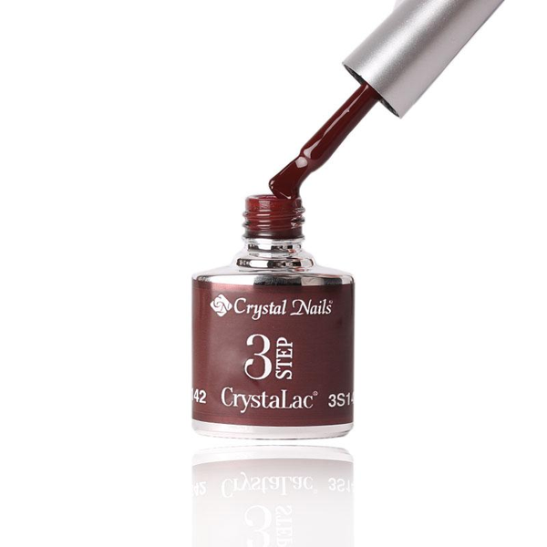 3Step Crystalac 3S142 8ml - Crystal Nails - flacon și aplicator