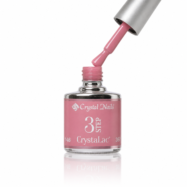 3Step Crystalac 3S146 8ml - Crystal Nails - flacon și aplicator