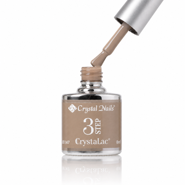 3Step Crystalac 3S147 8ml - Crystal Nails - flacon și aplicator