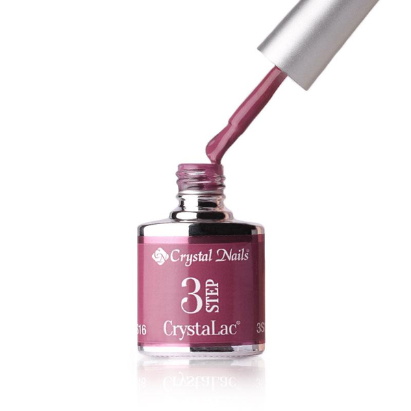 3Step Crystalac 3S16 8ml - Crystal Nails - flacon și aplicator