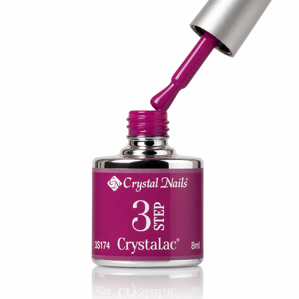 3Step Crystalac 3S174 8ml - Crystal Nails - flacon și aplicator