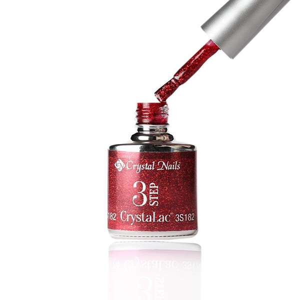 3Step Crystalac 3S182 8ml - Crystal Nails - flacon și aplicator
