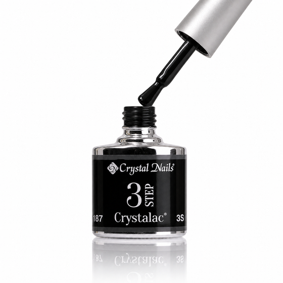 3Step Crystalac 3S187 8ml - Crystal Nails - flacon și aplicator