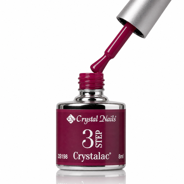 3Step Crystalac 3S198 8ml - Crystal Nails - flacon și aplicator
