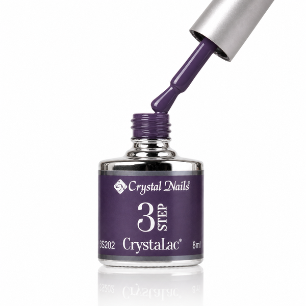 3Step Crystalac 3S202 8ml - Crystal Nails - flacon și aplicator