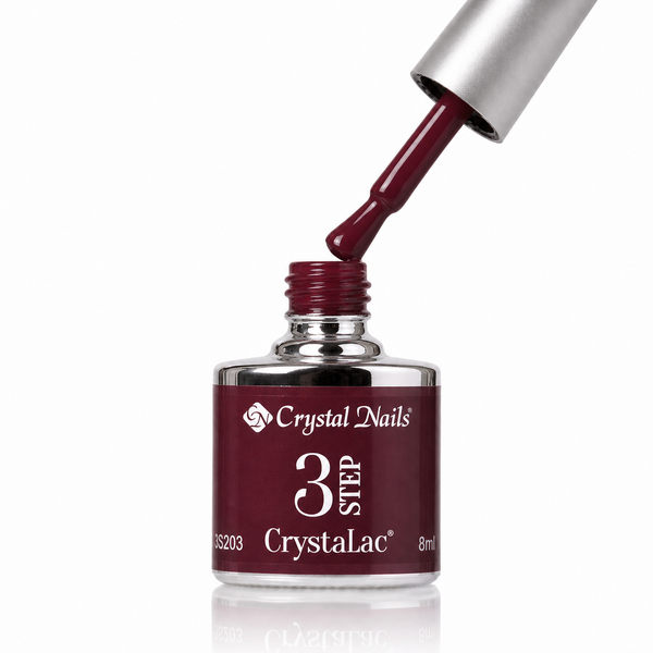 3Step Crystalac 3S203 8ml - Crystal Nails - flacon și aplicator