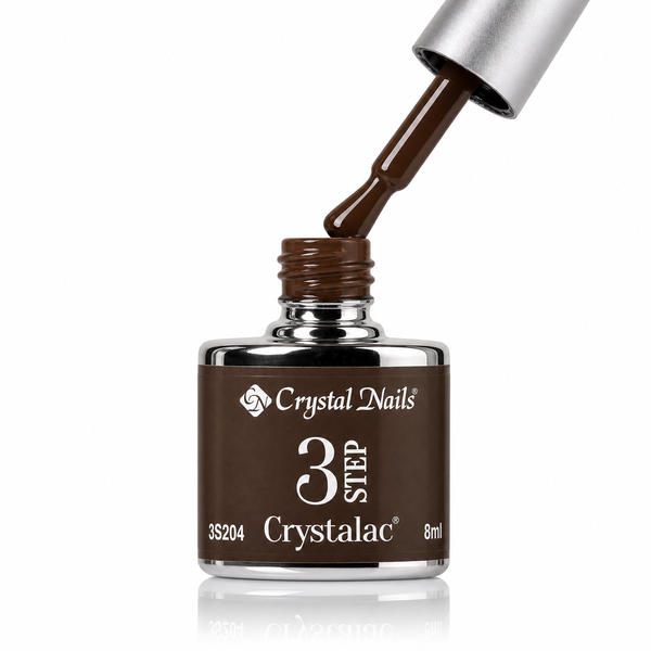 3Step Crystalac 3S204 8ml - Crystal Nails - flacon și aplicator