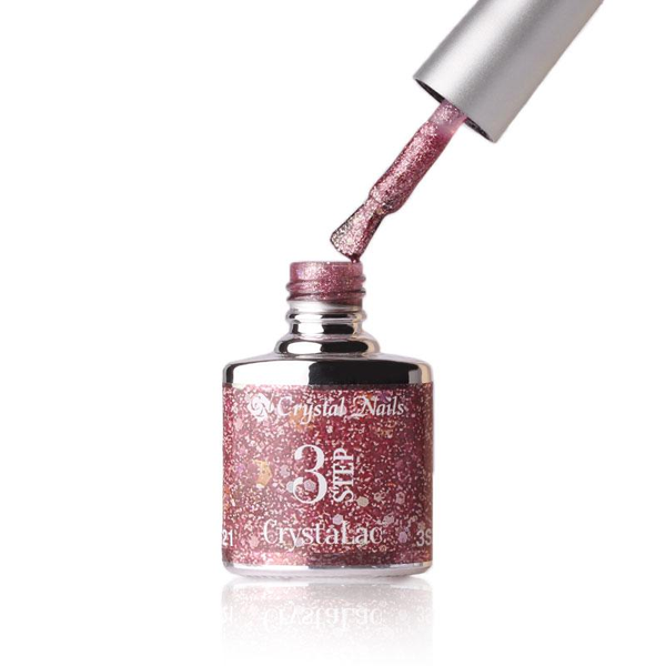 3Step Crystalac 3S21 8ml - Crystal Nails - flacon și aplicator
