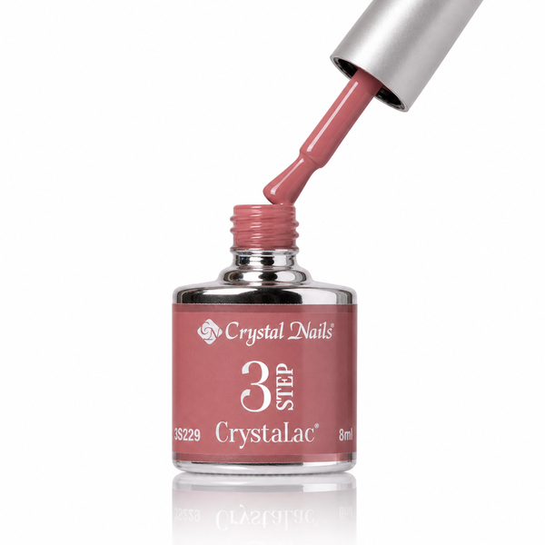 3Step Crystalac 3S229 8ml - Crystal Nails - flacon și aplicator