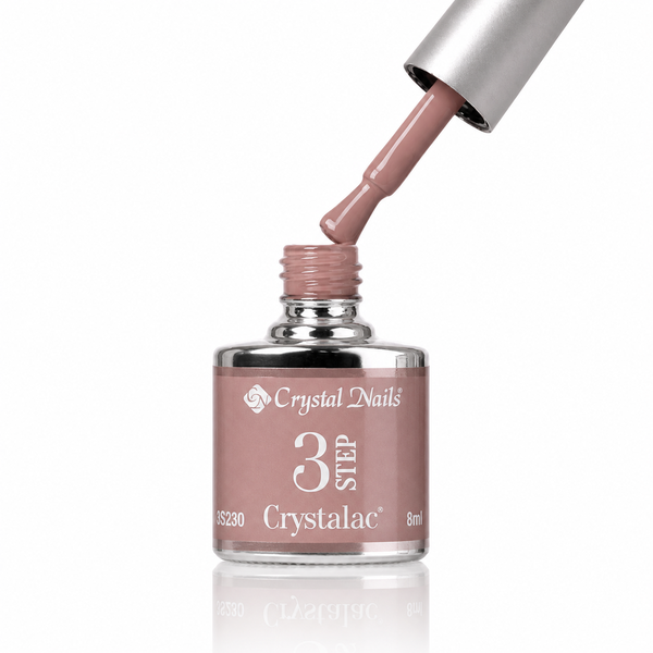 3Step Crystalac 3S230 8ml - Crystal Nails - flacon și aplicator