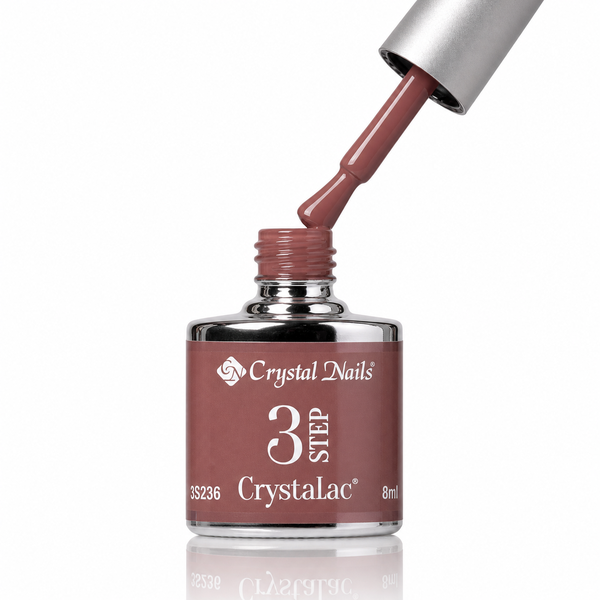 3Step Crystalac 3S236 8ml - Crystal Nails - flacon și aplicator