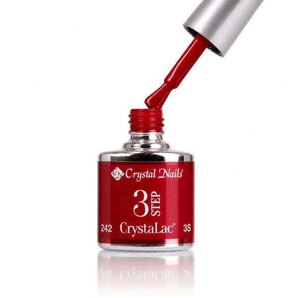 3Step Crystalac 3S242 8ml - Crystal Nails - flacon și aplicator