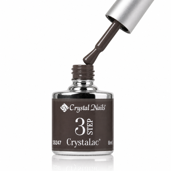 3Step Crystalac 3S247 8ml - Crystal Nails - flacon și aplicator