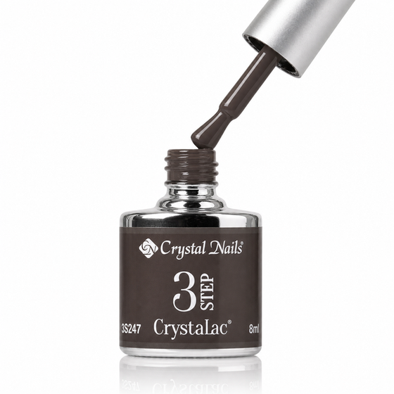 3Step Crystalac 3S247 8ml - Crystal Nails - flacon și aplicator