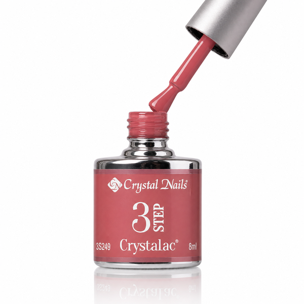 3Step Crystalac 3S249 8ml - Crystal Nails - flacon și aplicator