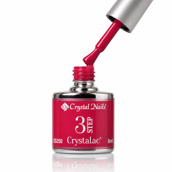 3Step Crystalac 3S250 8ml - Crystal Nails - flacon și aplicator