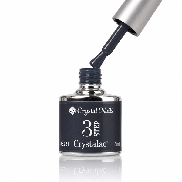 3Step Crystalac 3S251 8ml - Crystal Nails - flacon și aplicator
