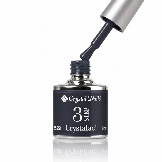 3Step Crystalac 3S251 8ml - Crystal Nails - flacon și aplicator