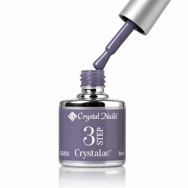 3Step Crystalac 3S253 8ml - Crystal Nails - flacon și aplicator