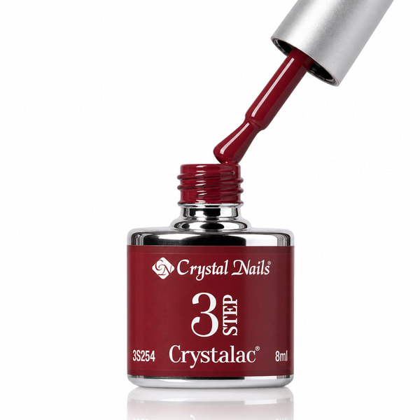3Step Crystalac 3S254 8ml - Crystal Nails - flacon și aplicator